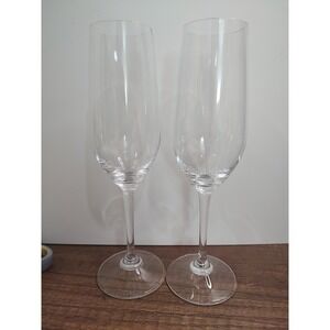 Riedel Fluted Champagne Glass Lot Of 2 Replacement 8⅝" Tall